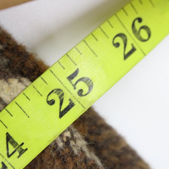 Vintage Fashion Sweater Women's Brown Knit Pullover Oversized Pocket Striped 2XL - Picture 6 of 7